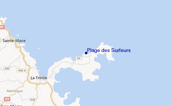 mappa di localizzazione di Plage des Surfeurs