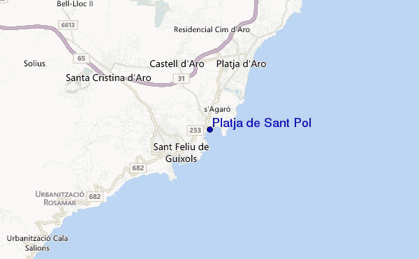 mappa di localizzazione di Platja de Sant Pol