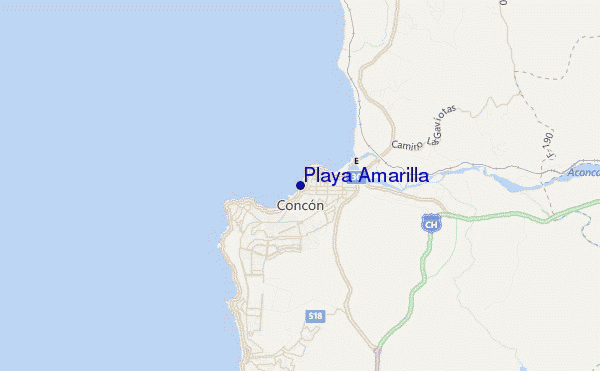 mappa di localizzazione di Playa Amarilla