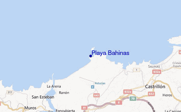 mappa di localizzazione di Playa Bahinas