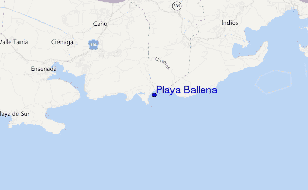 mappa di localizzazione di Playa Ballena