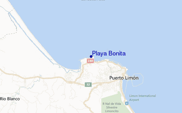 mappa di localizzazione di Playa Bonita