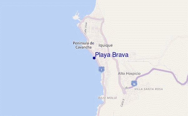 mappa di localizzazione di Playa Brava