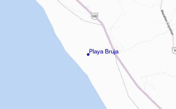 mappa di localizzazione di Playa Bruja
