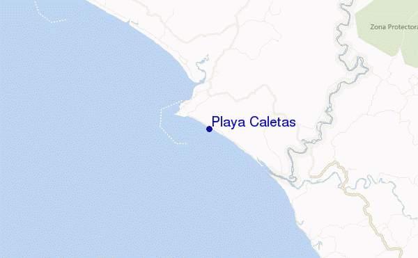 mappa di localizzazione di Playa Caletas