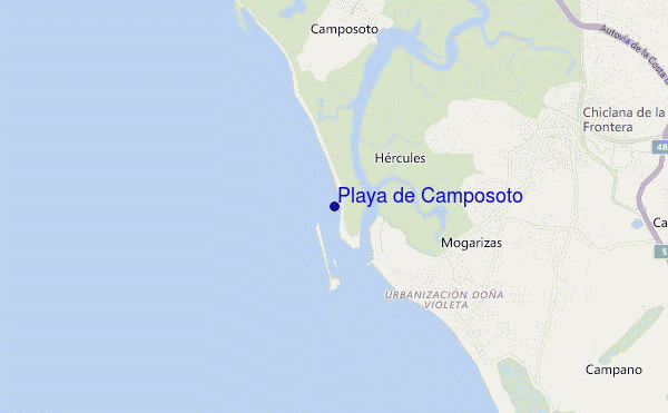 mappa di localizzazione di Playa de Camposoto