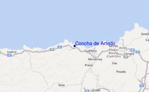 Concha de Artedo Location Map