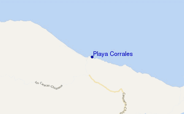 mappa di localizzazione di Playa Corrales