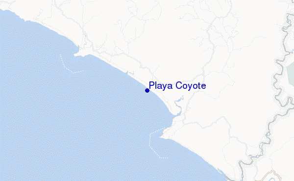 mappa di localizzazione di Playa Coyote