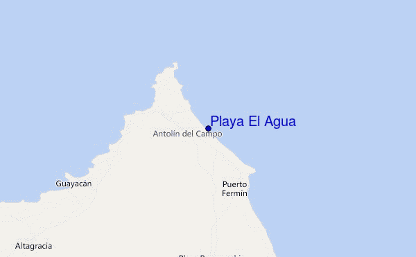 mappa di localizzazione di Playa El Agua