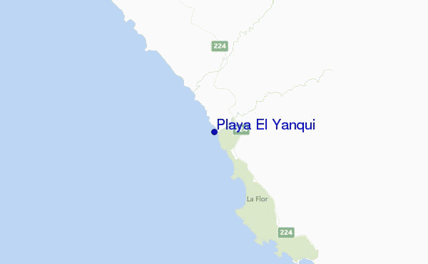 mappa di localizzazione di Playa El Yanqui