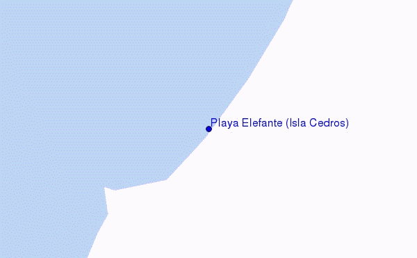 mappa di localizzazione di Playa Elefante (Isla Cedros)