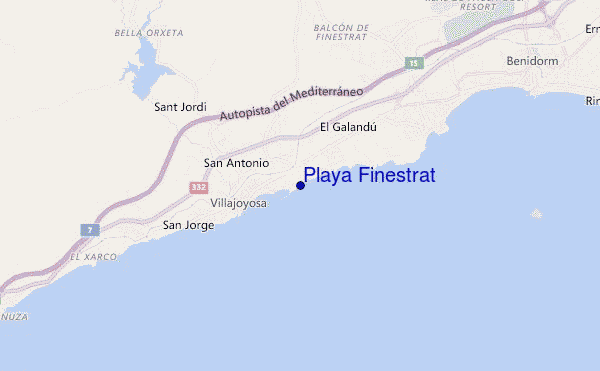 mappa di localizzazione di Playa Finestrat