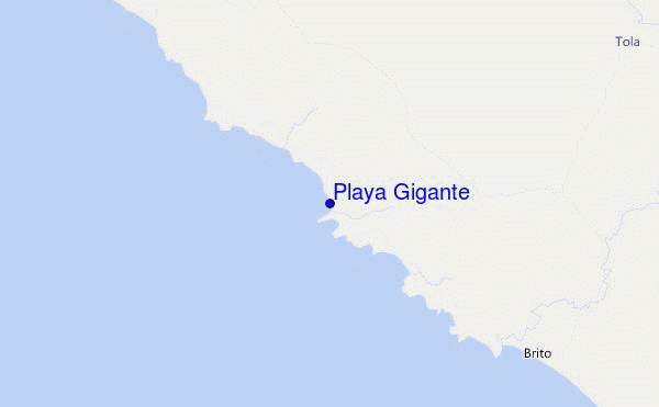 mappa di localizzazione di Playa Gigante