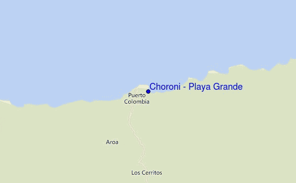 mappa di localizzazione di Choroni - Playa Grande