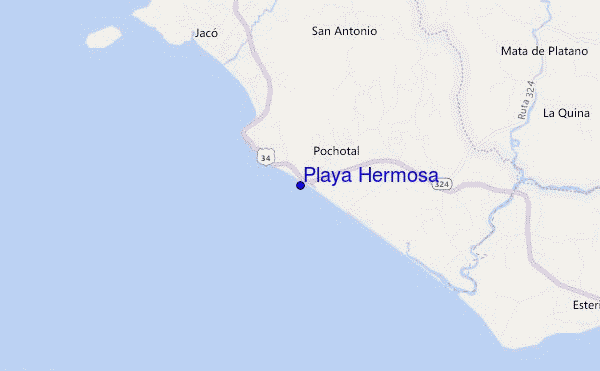 mappa di localizzazione di Playa Hermosa