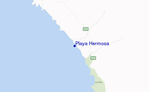 mappa di localizzazione di Playa Hermosa