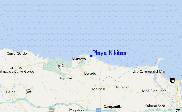 mappa di localizzazione di Playa Kikitas