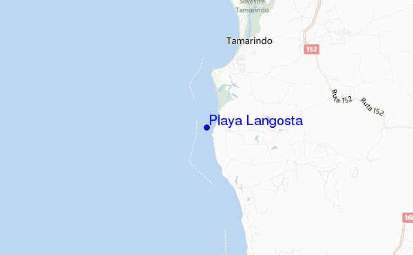 mappa di localizzazione di Playa Langosta