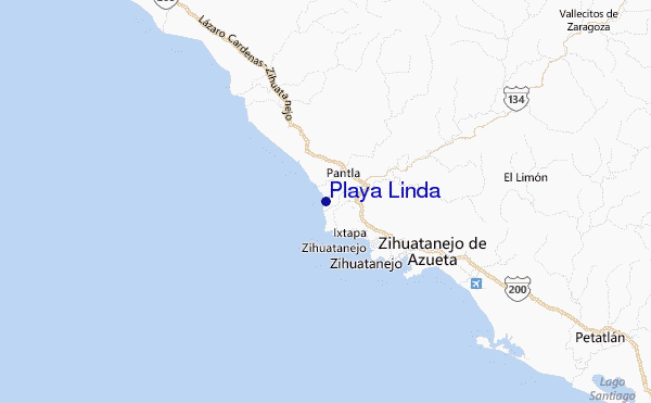 Playa Linda Location Map