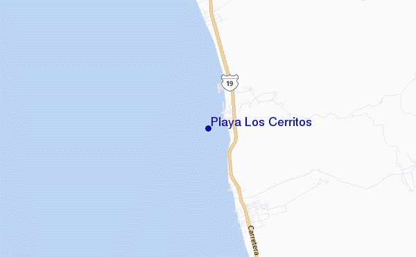 mappa di localizzazione di Playa Los Cerritos
