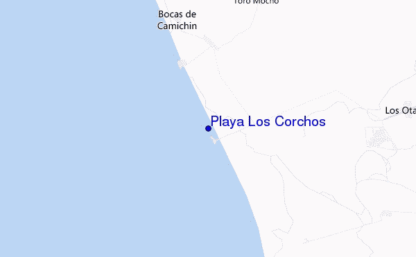 mappa di localizzazione di Playa Los Corchos