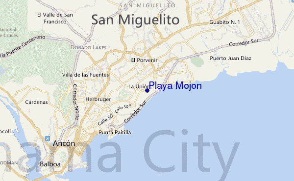 mappa di localizzazione di Playa Mojon