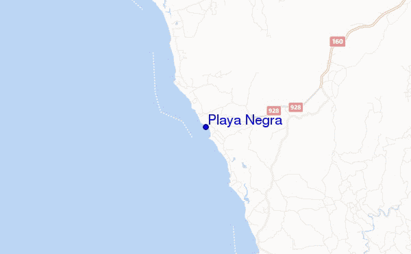 mappa di localizzazione di Playa Negra