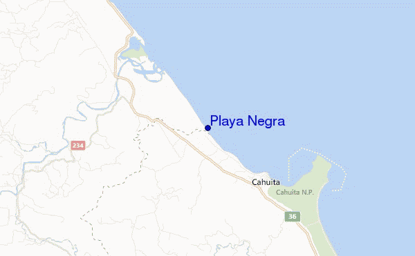 mappa di localizzazione di Playa Negra
