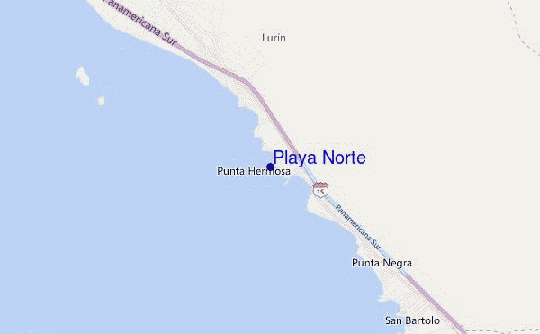 mappa di localizzazione di Playa Norte