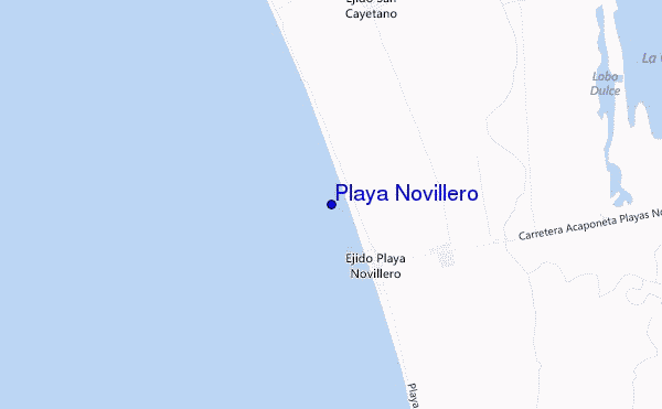 mappa di localizzazione di Playa Novillero
