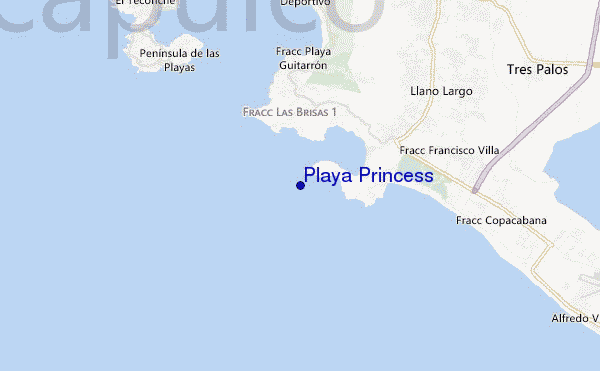 mappa di localizzazione di Playa Princess
