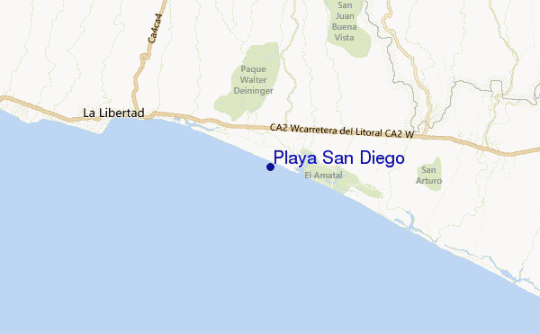 mappa di localizzazione di Playa San Diego