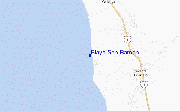 mappa di localizzazione di Playa San Ramon