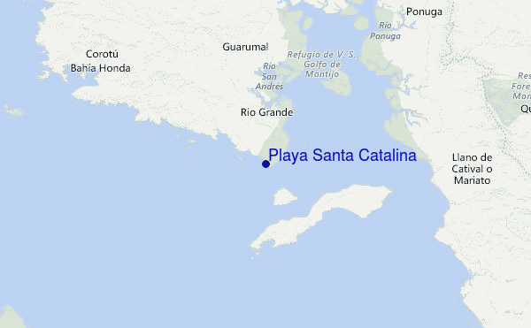 Playa Santa Catalina Location Map