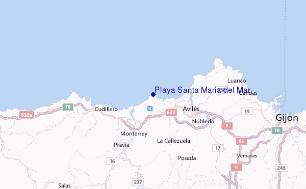 Playa Santa Maria del Mar Location Map