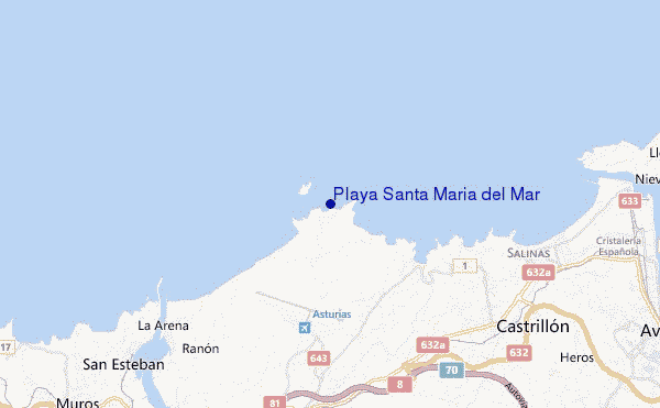 mappa di localizzazione di Playa Santa Maria del Mar