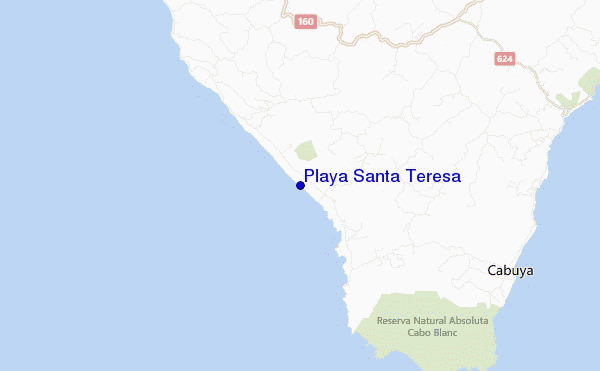 mappa di localizzazione di Playa Santa Teresa