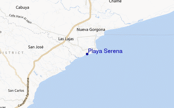 mappa di localizzazione di Playa Serena