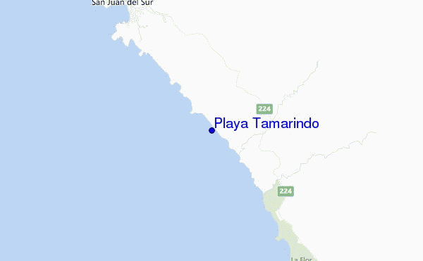 mappa di localizzazione di Playa Tamarindo