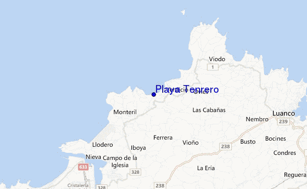 mappa di localizzazione di Playa Tenrero