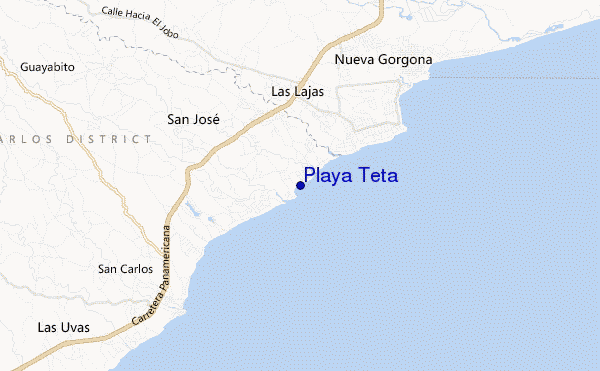 mappa di localizzazione di Playa Teta