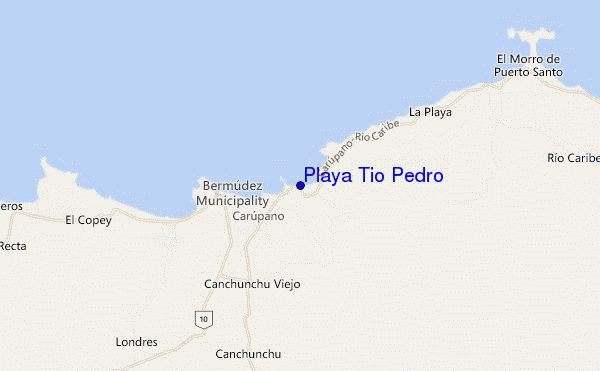 mappa di localizzazione di Playa Tío Pedro