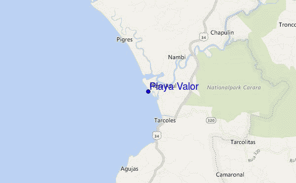 mappa di localizzazione di Playa Valor