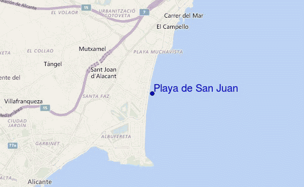 mappa di localizzazione di Playa de San Juan