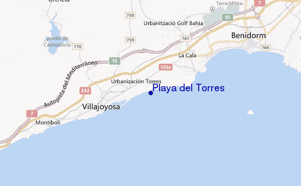 mappa di localizzazione di Playa del Torres