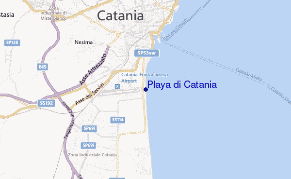 mappa di localizzazione di Playa di Catania