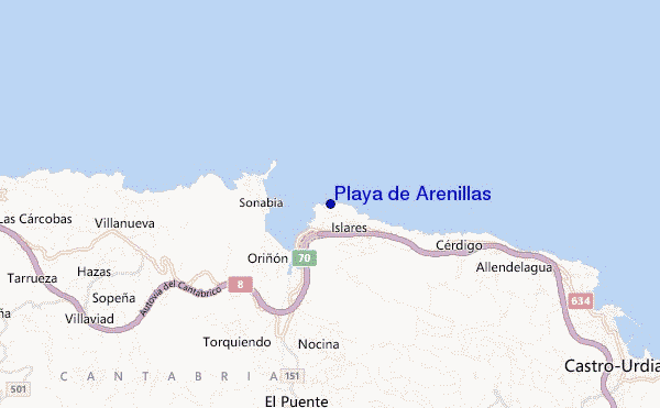 mappa di localizzazione di Playa de Arenillas