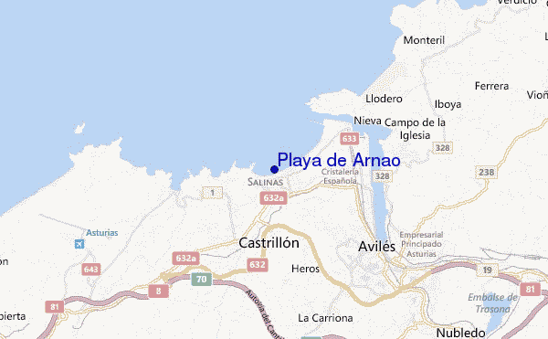 mappa di localizzazione di Playa de Arnao