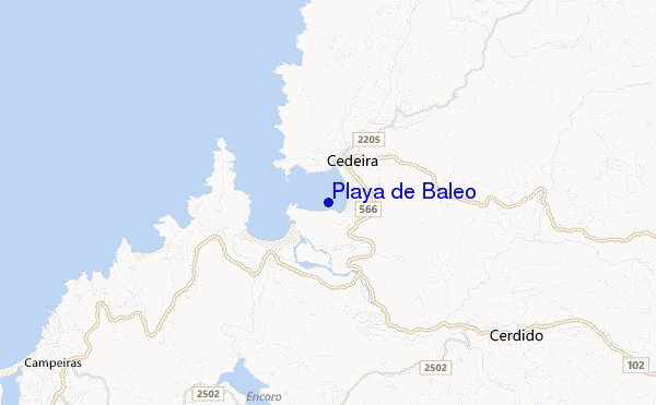 mappa di localizzazione di Playa de Baleo